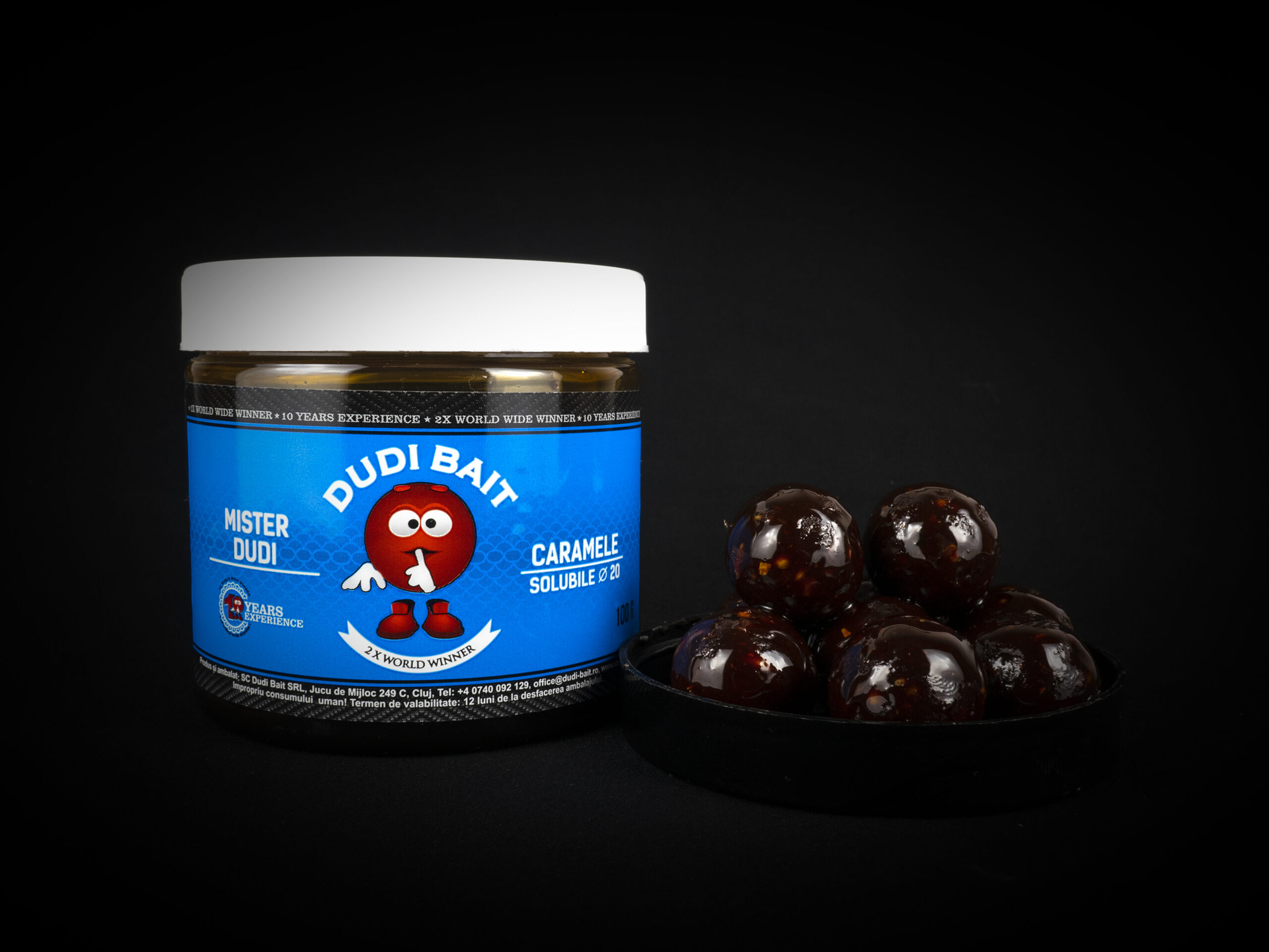 Boilie Dumbbell "Mister Dudi" Soluble Caramel