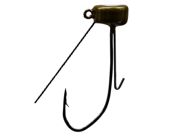 Džiggalva Strike King Tour Grade Ned Rig Head with Weedguard Green Pumpkin