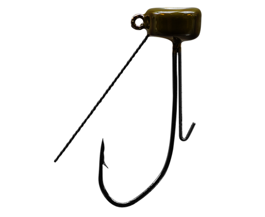 Džiggalva Strike King Tour Grade Ned Rig Head with Weedguard Green Pumpkin