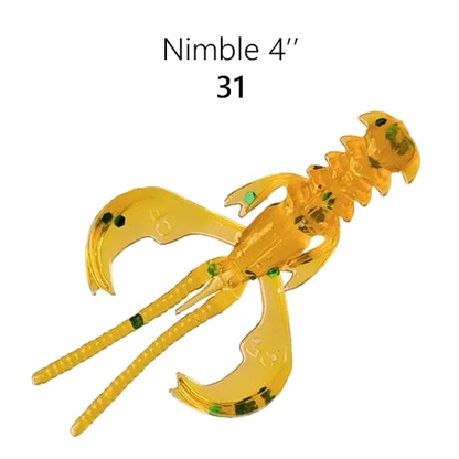 Silikona Mānekļi Crazy Fish Nimble 4" , 100 mm