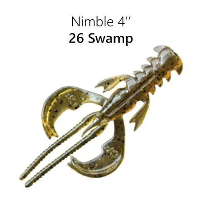 Silikona Mānekļi Crazy Fish Nimble 4" , 100 mm