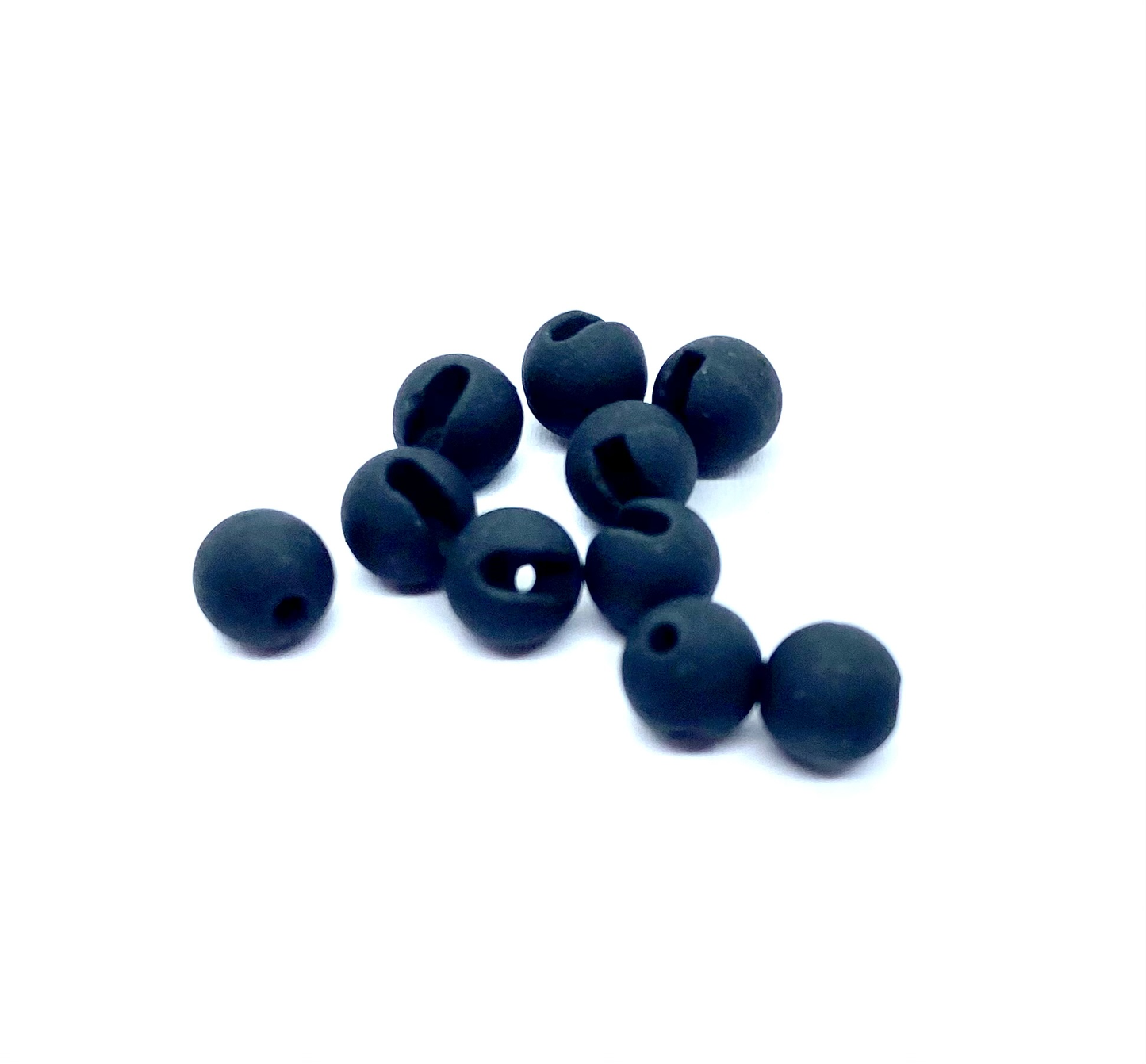 Volframa pērlītes Slotted Tungsten Bead Black