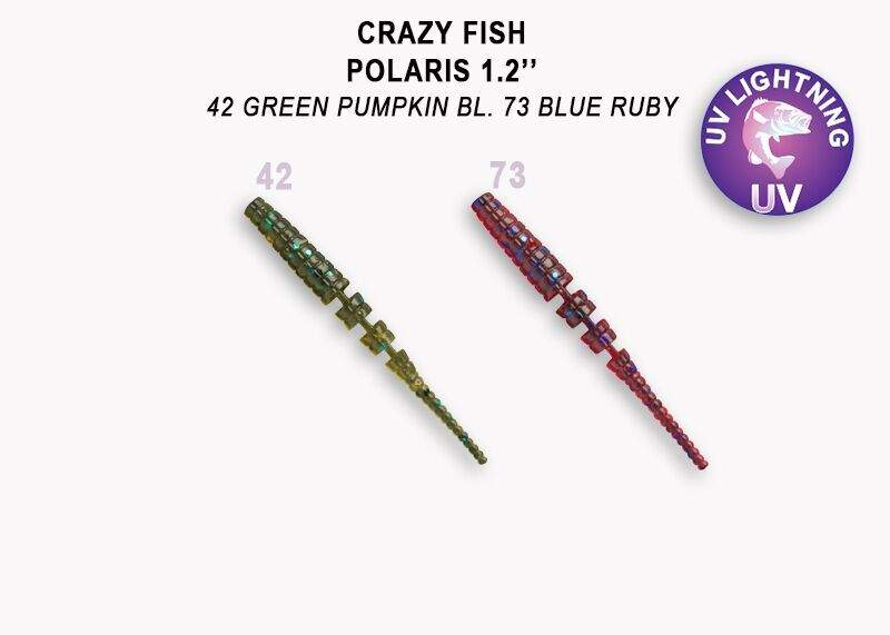 Silikona mānekļi Crazy Fish Polaris 1.2"