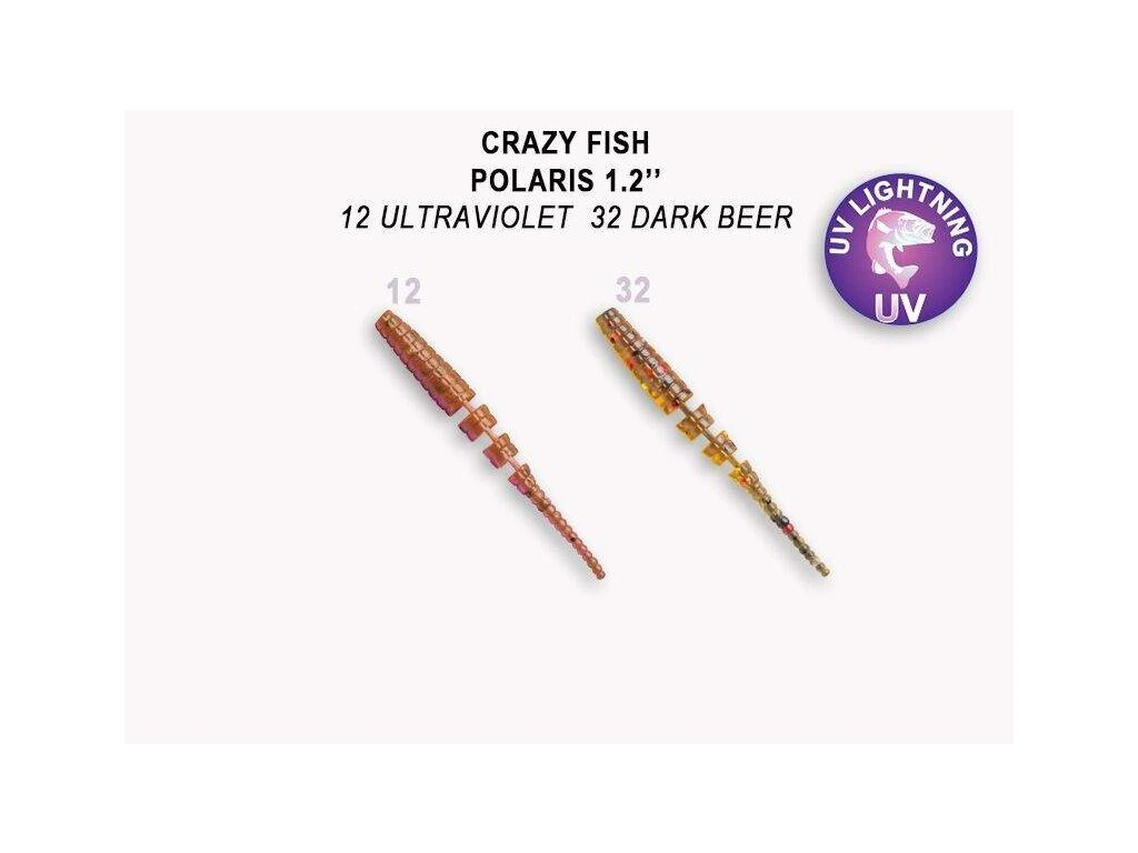 Silikona mānekļi Crazy Fish Polaris 1.2"