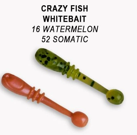 Silikona Māneklis Crazy Fish Whitebait 2cm