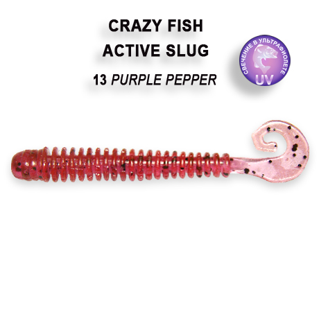 Silikona Māneklis Crazy Fish Active Slug 2.8" Anīss