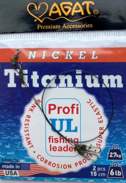 Pavadiņas Agat Nickel Titanium Profi UL | 2 gab. | 6 lb