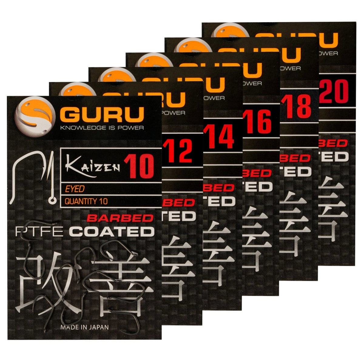 Āķi Guru Kaizen Eyed Barbed Hooks