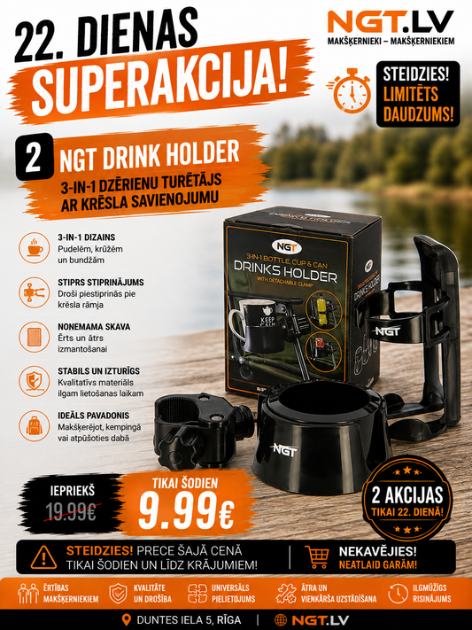 Dzērienu Turētājs NGT Drink Holder - 3 in 1 Drink holder with Chair Adaptor