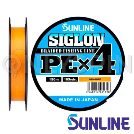 Braided line Sunline Siglon PEx4 150m Orange