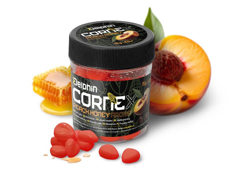 Dirbtiniai kukurūzai Delphin CorneX Pop Up / Medus - Persikas