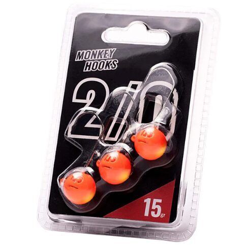 Monkey Lures Džiggalvas Monkey Hooks 2/0 Orange - Gelb Produkts