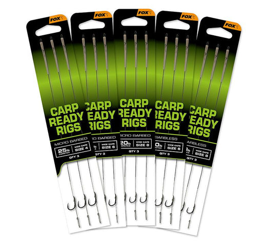 Pavadiņas FOX Carp Ready Rigs x3 Wide Gape
