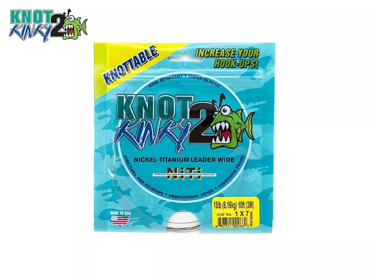Pavadmateriāls Knot 2 Kinky Seven Strand Nickel-Titanium Leader 3m