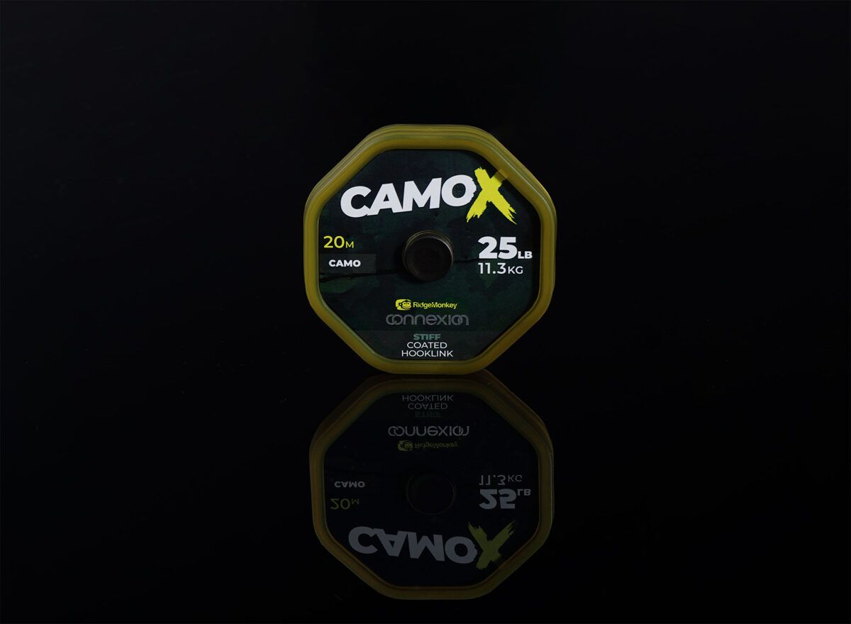 Pavadėlinė medžiaga Ridge Monkey CamoX Stiff Coated Hooklink