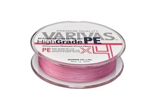 Pītā aukla Varivas High Grade PE X4 Milky Pink (150m)