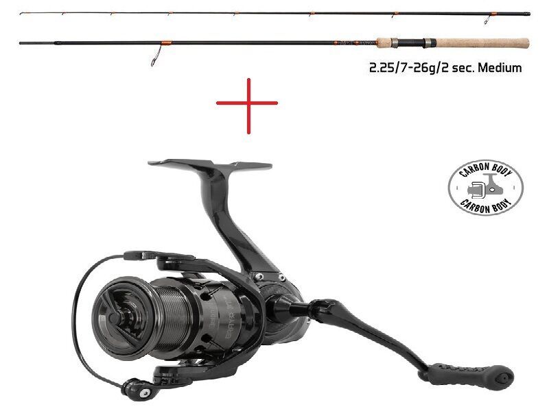 Spiningošanas komplekts Delphin CORX 225cm/7-26g + Delphin GRAYX 3T SH