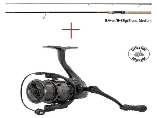Spiningošanas komplekts Delphin CORX 244cm/8-32g + Delphin GRAYX 3T SH