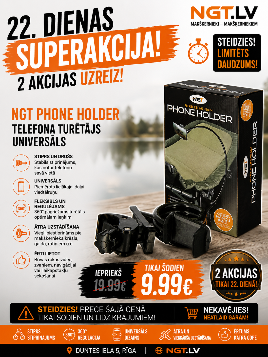 Telefona Turētājs NGT Phone Holder