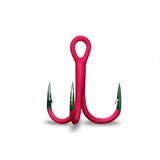 Trīsžuburu āķi GURZA ROUND TREBLE ST-36 UV RED K-3509