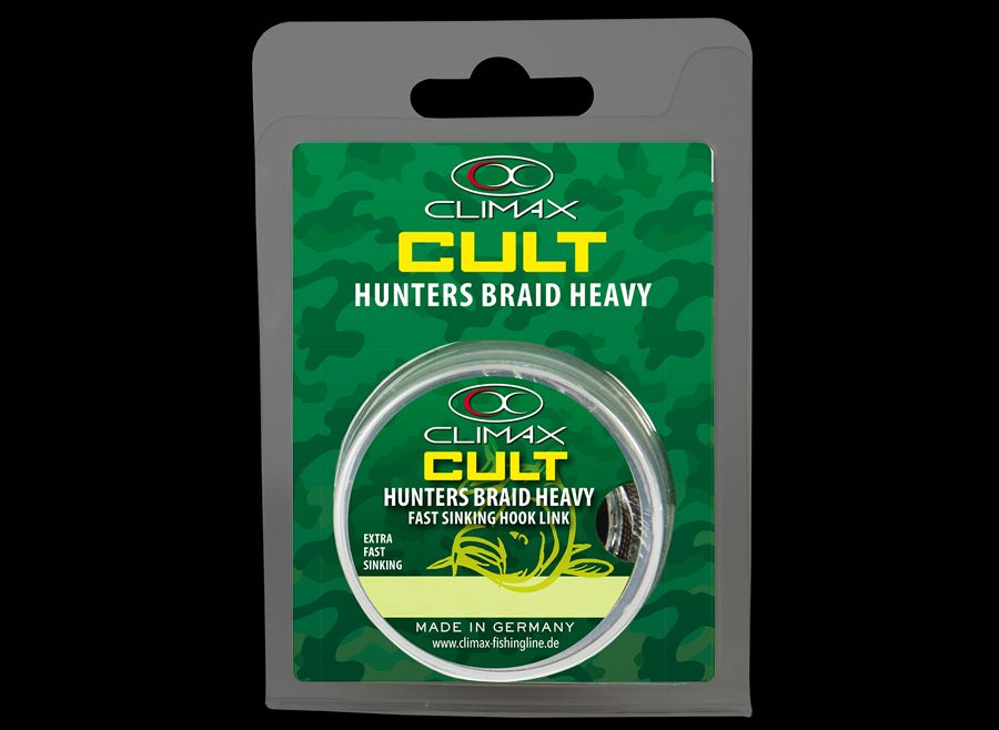 Climax Hunters Braid Heavy , Fast Sinking Hooklink , 25lb 30lb 45lb pītais pavadmateriāls 20m