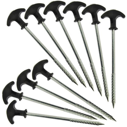 NGT Bivvy Pegs - 10 x 8" , Papildus izturīgi telts mietiņi 10gb, 20cm skrūvējami