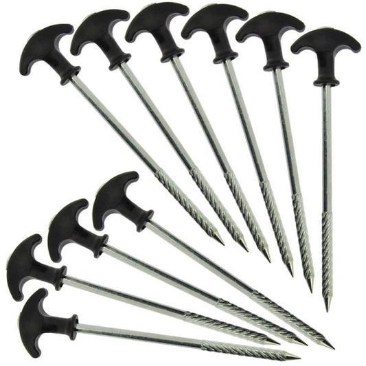 NGT Bivvy Pegs - 10 x 8" , Papildus izturīgi telts mietiņi 10gb, 20cm skrūvējami