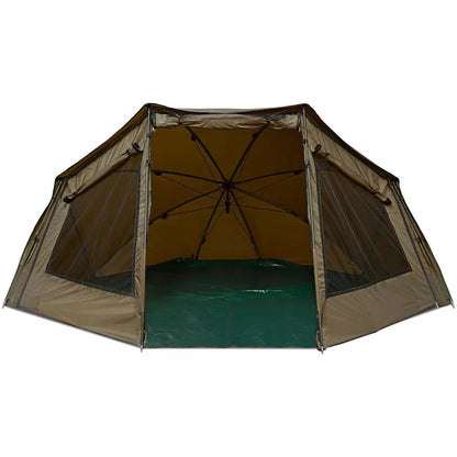 NGT XPR Shelter - Brolly system with Zip on Front, Lietussarga tipa telts ar rāvējslēdzēju priekšu
