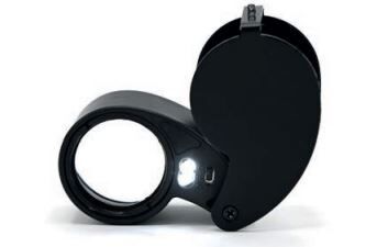 WOLF MAG-40 LOUPE, Palielināmais stikls 40x palielinājums, ar LED