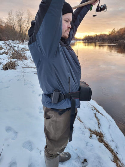 Makšķerkāta holsteris / turētājs pie jostas vietas ērtai kāta pieturēšanai