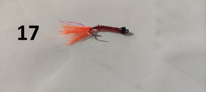 Ziemas mānekļi - Peipusa mušas ar UV efektu - dažādas krāsas un varianti