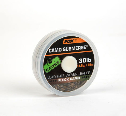 FOX EDGES SUBMERGE CAMO LEADER, Bezsvina Camo krāsas leadcore 30lb/40lb/50lb