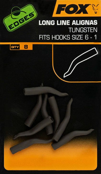 FOX EDGES TUNGSTEN LINE ALIGNAS, Āķa gumijas volframa - garās un īsās