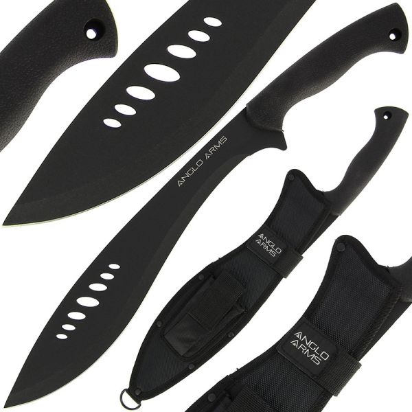 Anglo Arms Kukri stila 50cm melna mačete ar gumijas rokturi