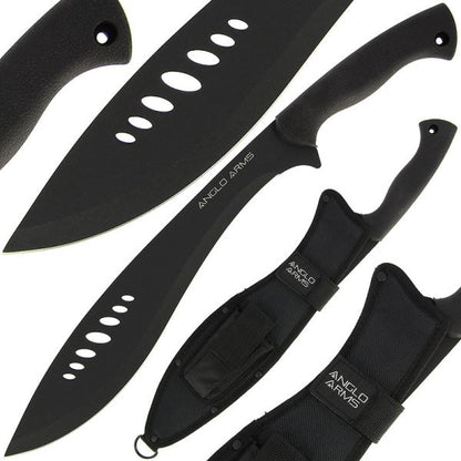 Anglo Arms Kukri stila 50cm melna mačete ar gumijas rokturi