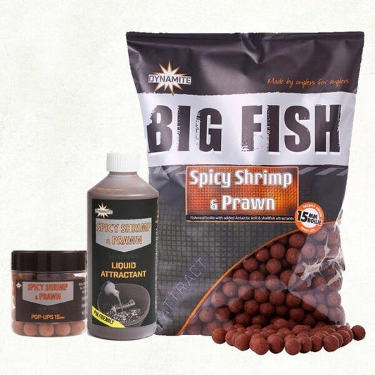 Dynamite baits 15mm Spicy Shrimp & Prawn, Asās Garneles un krevetes boilas 1,8kg