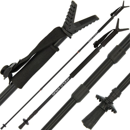 Anglo Arms Black Shooting Stick - Telescopic Adjustable V Rest, Medību/šaušanas nūja