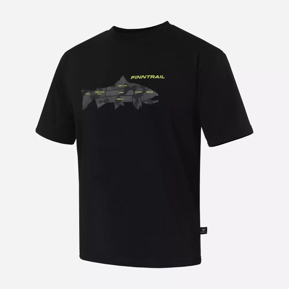T-Krekls FINNTRAIL BIG FISH 6719 BLACKYELLOW