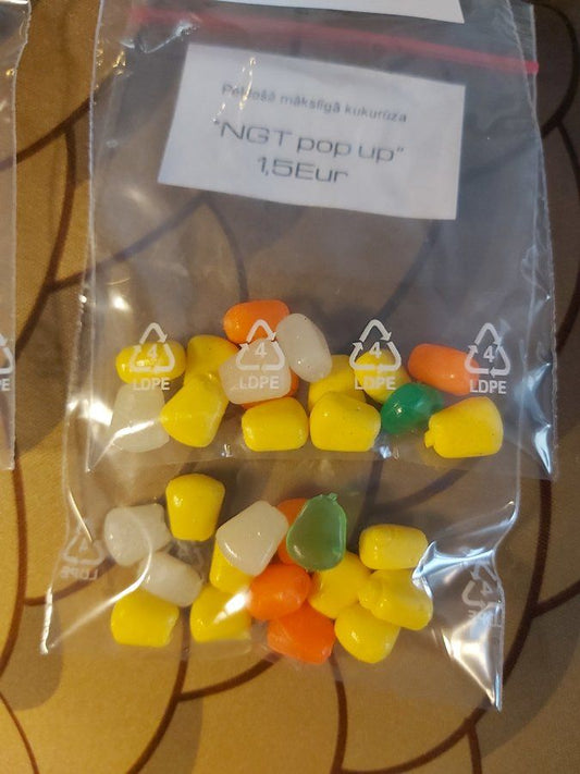 Peldošā mākslīgā kukurūza - tikai dzeltena un fluoriscējoša balta