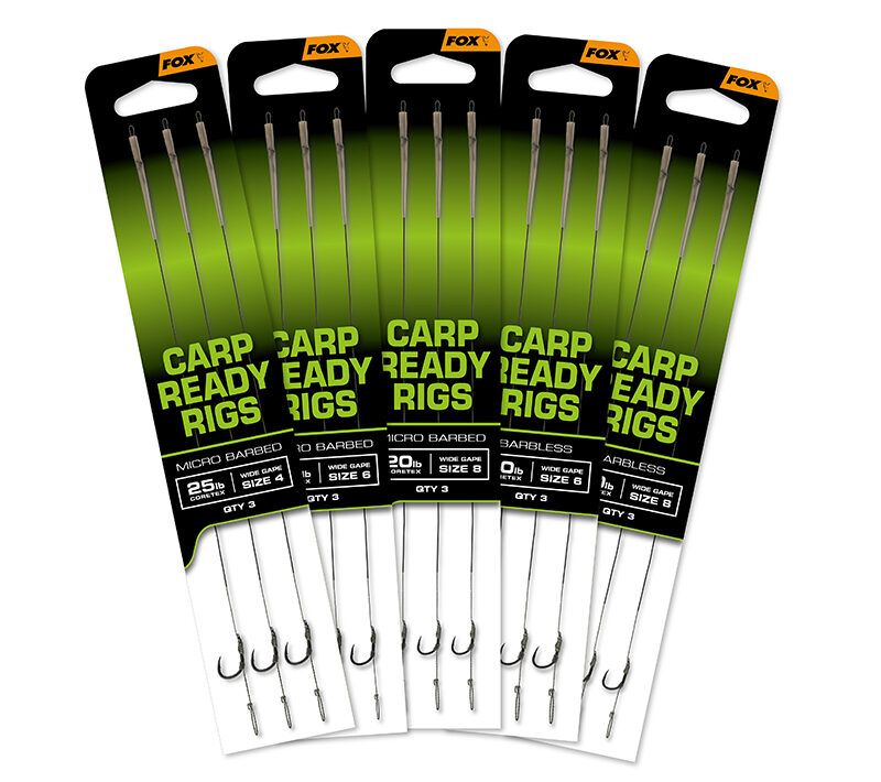 Pavadiņas FOX Carp Ready Rigs x3 Wide Gape