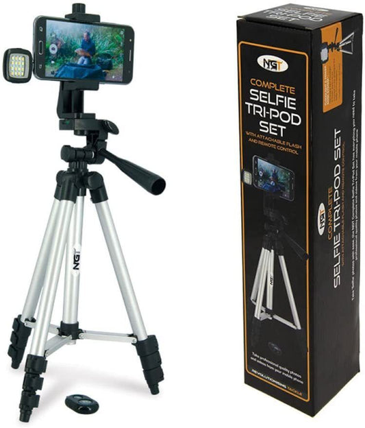 NGT Anglers Selfie Tripod, Selfiju trijkājis ar pulti un gaismu