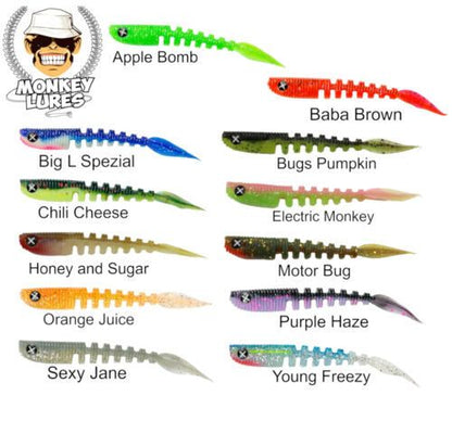 Monkey Lures Shaky Lui 10cm , Gumijas mānekļi - 6gab