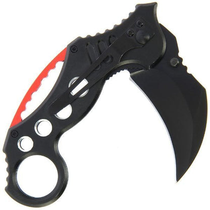 Anglo Arms Lock Knife - Aluminium Handle with Red and Black Effect (731) / Atveramais nazis
