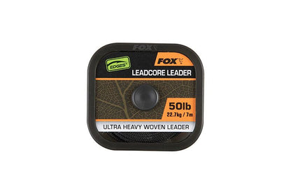 FOX EDGES™ NATURALS LEADCORE LEADER 50 lb / 22,7 kg Ultra Heavy Woven Leader 7m