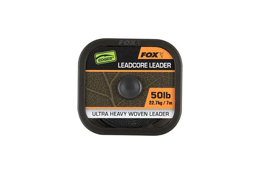FOX EDGES™ NATURALS LEADCORE LEADER 50 lb / 22,7 kg Ultra Heavy Woven Leader 7m