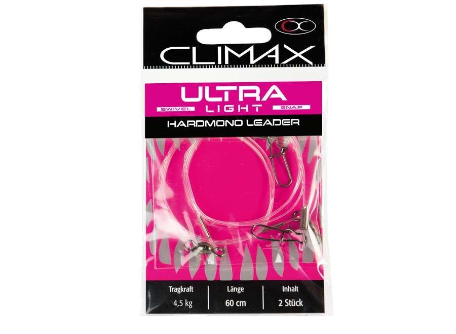 Climax Ultra Light Hard Mono Leader 4,5 kg 60 cm 2er Pack
