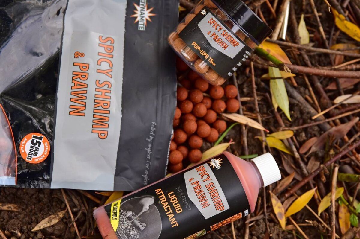 Dynamite baits 15mm Spicy Shrimp & Prawn, Asās Garneles un krevetes boilas 1kg