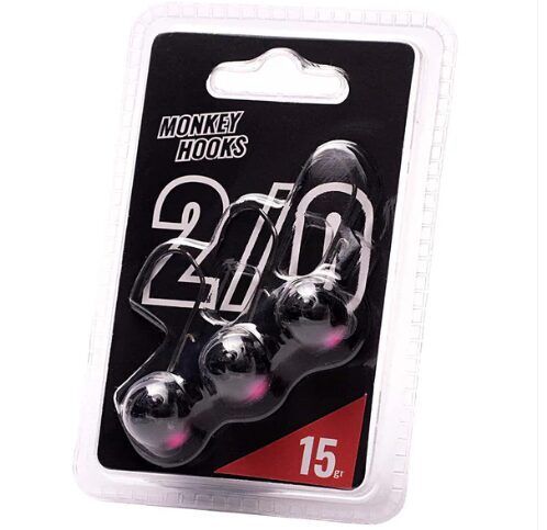 Jig Head Monkey Hooks 2/0 Black - Pink