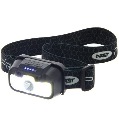 NGT Profiler Headlight - 330 Lumens USB Rechargable Motion Sensor Headlight with Case / Galvas lampa