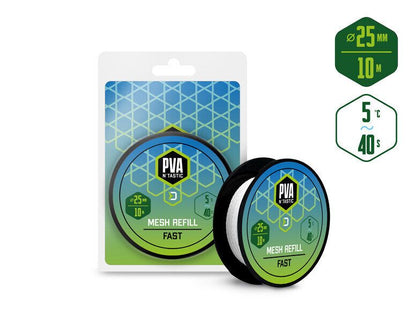 PVA rezerves siets Delphin PVA n’tastic QUICK  10m-25mm / Spare mesh Delphin PVA n’tastic QUICK / 10m-25mm